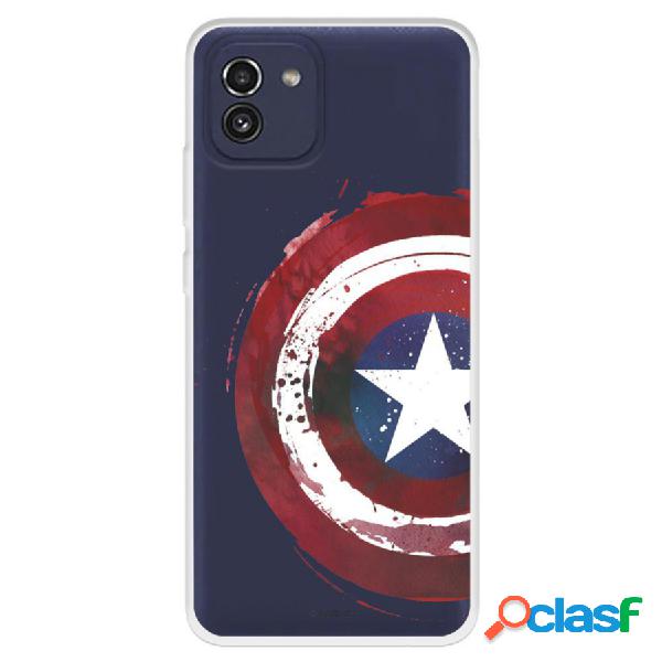 Funda Para Samsung Galaxy A03 Oficial De Marvel Capitán