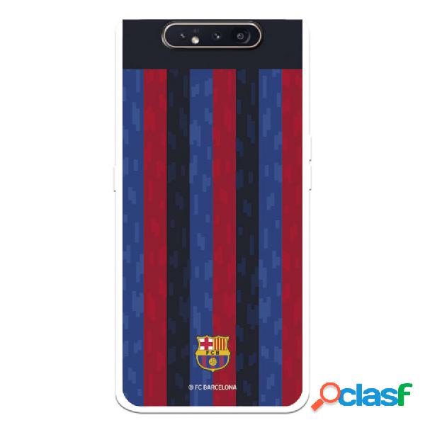 Funda Para Samsung Galaxy A80 Del Fc Barcelona Fondo Rayas