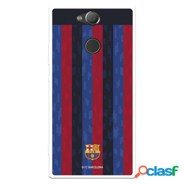 Funda Para Sony Xperia Xa2 Del Fc Barcelona Fondo Rayas