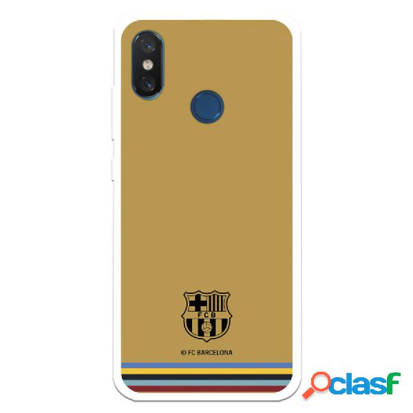 Funda Para Xiaomi Mi 8 Del Fc Barcelona Escudo Fondo Mostaza