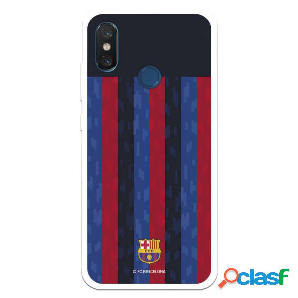 Funda Para Xiaomi Mi 8 Del Fc Barcelona Fondo Rayas