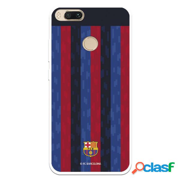 Funda Para Xiaomi Mi A1 Del Fc Barcelona Fondo Rayas