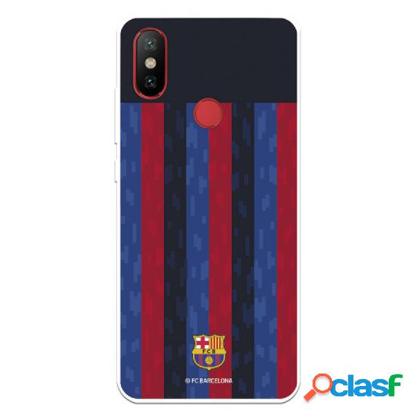 Funda Para Xiaomi Mi A2 Del Fc Barcelona Fondo Rayas