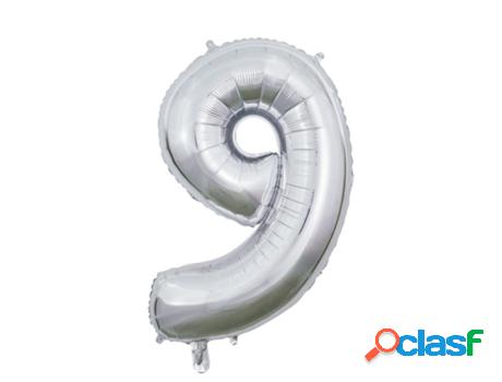 Globo WEFIESTA Alumínio Plateado Número 9