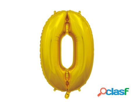 Globo WEFIESTA Dorado Número 0