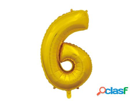 Globo WEFIESTA Dorado Número 6