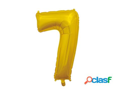 Globo WEFIESTA Dorado Número 7