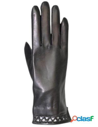 Guantes Mujer Con Troquelado En Forma De Corazón Negro 7