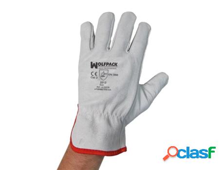 Guantes piel flor 10 con colgador (par)