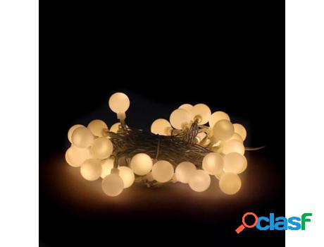 Guinalda luces navidad esfera 40 leds blanco calido. luz
