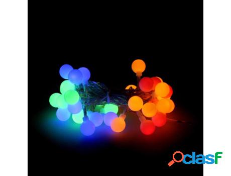 Guinalda luces navidad esfera 40 leds multicolor. luz