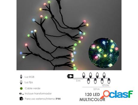 Guirnalda luces navidad esfera 120 leds luz multicolor. uso