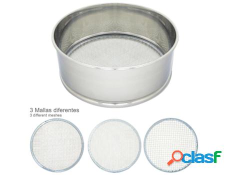 Harinero tamizador acero inoxidable ø 20 cm. con 3 mallas