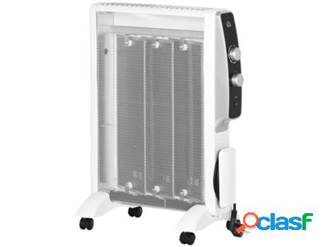 Homcom Calefactor Eléctrico 750W/1500W Radiador De Mica Con
