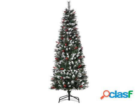 Homcom Árbol De Navidad Artificial Con Nieve 180 Cm