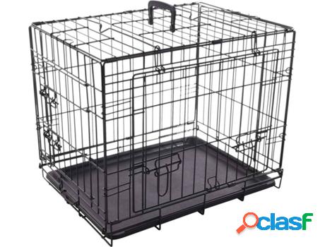 Jaula para Perros FLAMINGO (Negro - 91x60x74 cm - Plástico