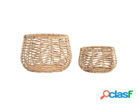 Juego De Cestas Dkd Home Decor Fibra (48 X 48 X 33 Cm)