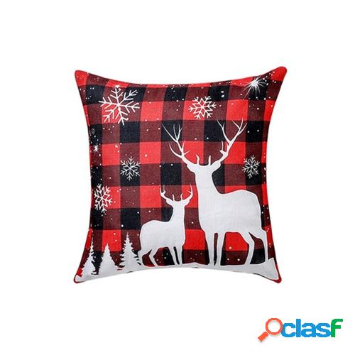 Juego de 4 fundas de almohada navideñas Funda de almohada