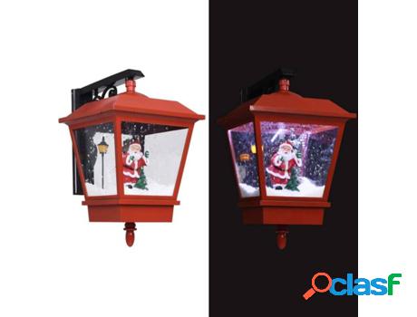 Lampara de Pared Papá Noel VIDAXL Luces LED (PVC - Rojo -