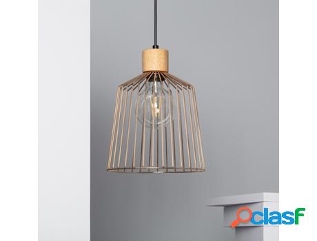 Lámpara Colgante LEDKIA (Dorado - E27 - 40 W - Madera -