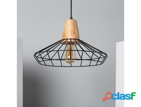 Lámpara Colgante LEDKIA (Negro - E27 - 20 W - Metal -