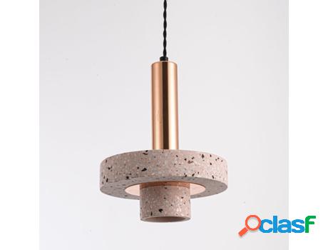 Lámpara Colgante LEDKIA (Rosa - Gu10 - 25 W - Cemento -