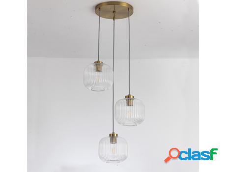Lámpara Colgante LEDKIA (Transparente - E27 - 3x40 W -