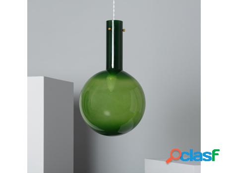 Lámpara Colgante LEDKIA (Verde - E14 - 25 W - Vidrio)