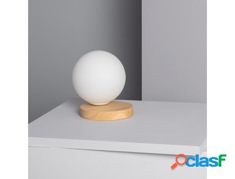 Lámpara de Mesa LEDKIA (Beige - G9 - 12 W - Madera -