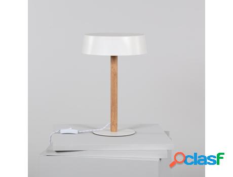 Lámpara de Mesa LEDKIA (Blanco - E14 - 2x25 W - Metal -