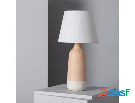 Lámpara de Mesa LEDKIA (Blanco - E27 - 40 W - Cerámica)