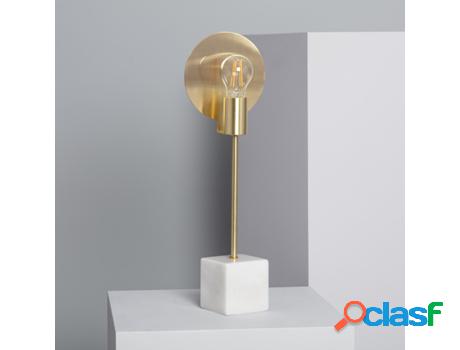 Lámpara de Mesa LEDKIA (Dorado - E27 - 40 W - Metal -