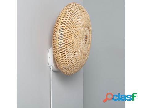 Lámpara de Pared LEDKIA (Beige - E27 - 40 W - Bambú)