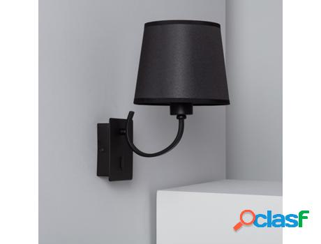 Lámpara de Pared LEDKIA (Negro - E27 - 40 W - Metal - Tela)