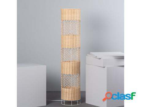 Lámpara de Pie LEDKIA (Beige - E27 - 2x40 W - Bambú)