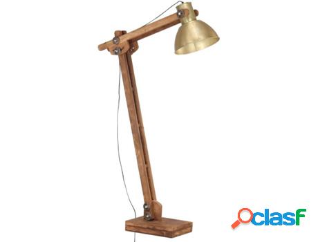 Lámpara de Pie VIDAXL Dorado (25W - Hierro - 33x30 cm)