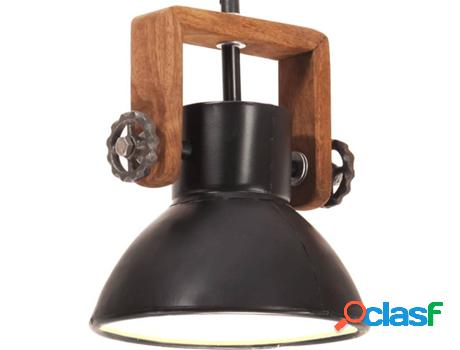 Lámpara de Suspensión VIDAXL Negro (25W - Hierro - 19x24
