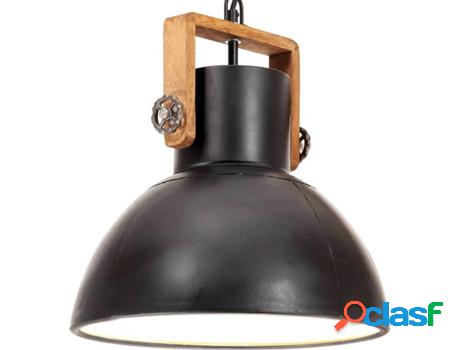 Lámpara de Suspensión VIDAXL Negro (25W - Hierro - 30x37