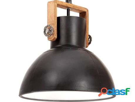 Lámpara de Suspensión VIDAXL Negro (25W - Hierro - 40x47