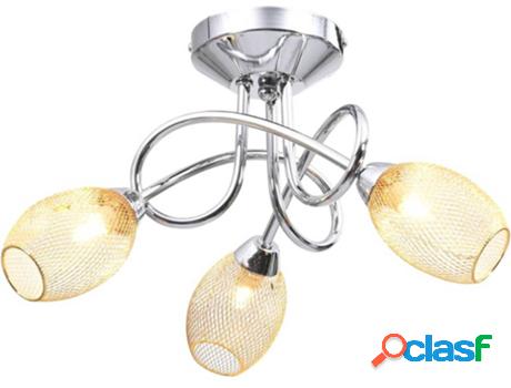 Lámpara de Techo VIDAXL Dorado (120W - Metal - 38x23 cm)