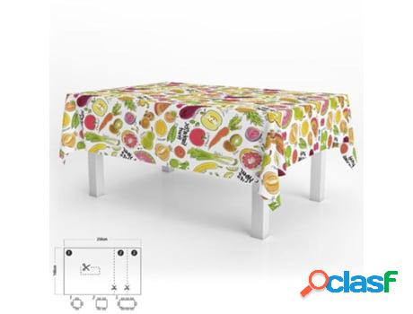 Mantel hule rectangular frutas fantasia impermeable