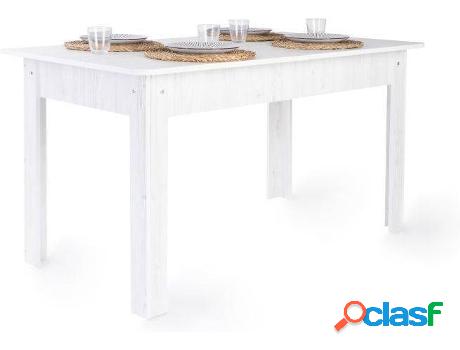 Mesa HOMESOUTH Atka (Blanco - Melamina - 140,2 cm)