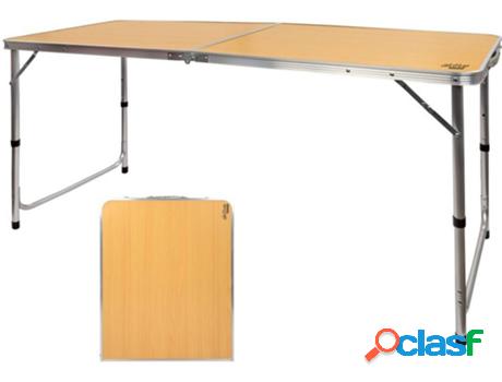 Mesa Plegable AKTIVE Camping (Marrón - Aluminio - 150x60x70