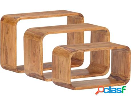 Mesa VIDAXL 289628 Castaño (Madera - 45 x 20 x 25 cm)