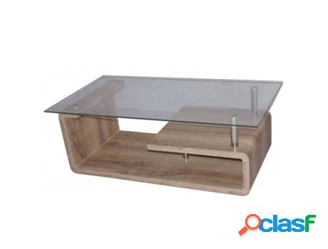 Mesa de Centro HOMESOUTH Eva (Marrón - Melamina - 120 x 42