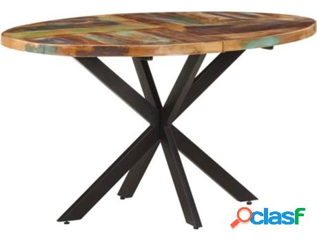 Mesa de Comedor VIDAXL 321670 (Marrón - Madera - 140 x 80 x