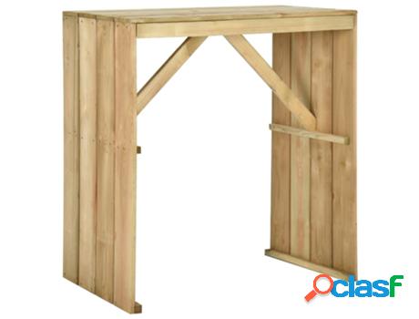 Mesa de bar VIDAXL Marrón (Madera - 100 x 60 x 110 cm)