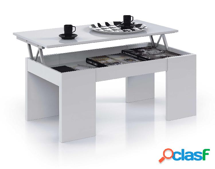 Mesa de centro elevable Forés Flow blanca