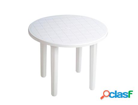 Mesa resina redonda 90 cm blanca 4024