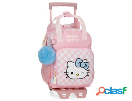 Mochila com Trolleys HELLO KITTY Wink (Poliéster - Rosa -